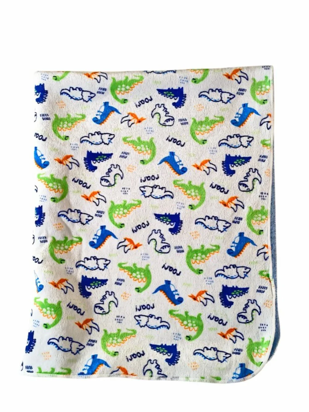 Kidgets Dinosaur Roar Blue Sherpa Lovey Security Blanket 30